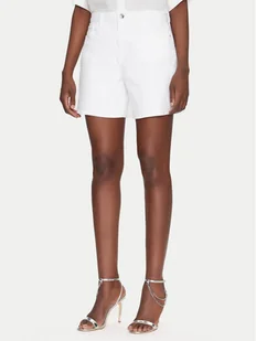 Guess Szorty jeansowe W5GD1A D4T50 Biały Regular Fit - Spodenki damskie - miniaturka - grafika 1