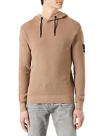Bluzy męskie - Jack&JONES męska bluza z kapturem JCOCLASSIC Waffle Knit Hood SN z kapturem, puchowa, S - miniaturka - grafika 1