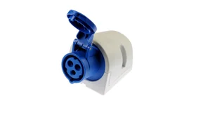PCE Gniazdo siłowe zasilające stałe IP44 16A 230V 2P+Z 113-6 - Gniazdka elektryczne - miniaturka - grafika 2