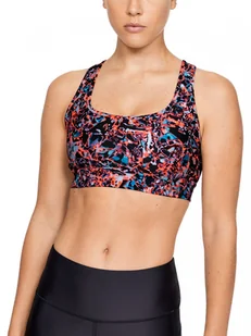 Biustonosz treningowy UNDER ARMOUR Mid Crossback Printed Bra - multikolor - Bielizna sportowa damska - miniaturka - grafika 1