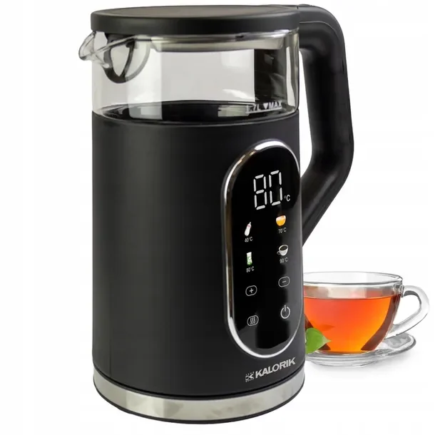 Czajnik Elektryczny Regulacja Temperatury Digital Czarny 1,7l 2200w