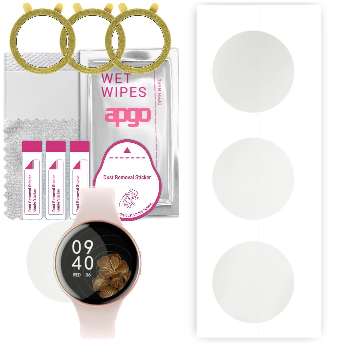 3x Folia ochronna hydrożelowa MATOWA do myPhone Watch Mini - apgo Smartwatch Hydrogel MATTE Protection Ochrona na ekran smartwatcha