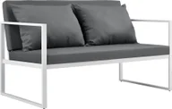 Sofy ogrodowe - [casa.pro]® Ławka ogrodowa Sofa ogrodowa Ławka biała/jasnoszara Ławka parkowa Ławka ogrodowa Ławka wypoczynkowa - miniaturka - grafika 1