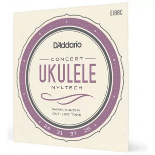 D'Addario EJ88 °C zestaw strun nyltech Ukulele Concert EJ88C - Akcesoria do instrumentów smyczkowych - miniaturka - grafika 1