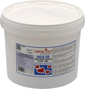 Masa Cukrowa Do Obkładania - Saracino - Biała 5 Kg - Dodatki do ciast w proszku - miniaturka - grafika 1