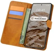 Etui i futerały do telefonów - Bizon Etui z klapką Case Pocket do Realme GT 6 / 6T / Neo 6 / Neo 6 SE, brązowe - miniaturka - grafika 1