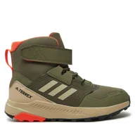 Buty trekkingowe dziecięce - Trekkingi adidas Terrex Trailmaker High COLD.RDY ID1144 Zielony - miniaturka - grafika 1