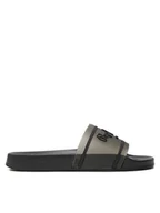Klapki i japonki damskie - Pepe Jeans Klapki Slider Translucent W PLS70147 Czarny - miniaturka - grafika 1