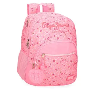 Pepe Jeans Alenka Rosa Plecak szkolny na laptopa 15,6 cala Różowy 32x44x22 cm Poliester 21,6 l by Joumma Bags, Różowy kolor, Talla única, plecak szkolny - Plecaki szkolne i tornistry - miniaturka - grafika 1