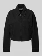 Kurtki damskie - Kurtka jeansowa z kieszeniami z wypustką - miniaturka - grafika 1