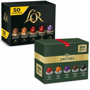 Kapsułki Jacobs i L'or do Nespresso(r)* mix 100 kapsułek, 90+10 Gratis! - Kawa w kapsułkach i saszetkach - miniaturka - grafika 1