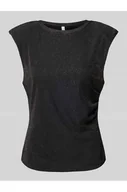 Bluzki damskie - Top bluzkowy z efektem błyszczącym model NURA - YAS - miniaturka - grafika 1
