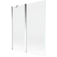 Parawany nawannowe - Mexen Mist parawan nawannowy 2-skrzydłowy 140 x 150 cm, transparent, chrom - 8A9-140-011-01-00 - miniaturka - grafika 1