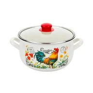 Garnki - Garnek emaliowany Pyza Kogucik z pokrywką 20 cm 4 l - miniaturka - grafika 1