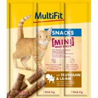 Przysmaki dla psów - MultiFit Mini Meat Sticks 25 x 3 x 6 g Indyk i jagnięcina - miniaturka - grafika 1