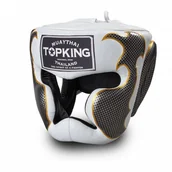 Kaski bokserskie i maski - Top King Kask Bokserski Sparingowy TKHGEM-01SV Empower Creativity White/Silver - miniaturka - grafika 1