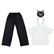 Stroje karnawałowe - ZESTAW KOTEK BIAŁO-CZARNY 134-140 4el - miniaturka - grafika 1