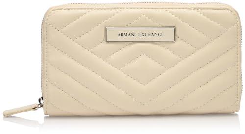 Armani Exchange Women's Margareth, metalowe logo, zamek błyskawiczny portfel podróżny, Dusty, Einheitsgröße, Casual