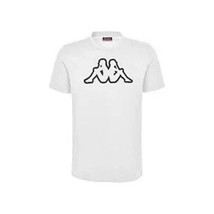 Kappa Męski T-shirt Cromen biały biały XL - Koszulki męskie - miniaturka - grafika 1
