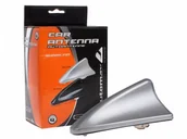 Anteny samochodowe - Antena samochodowa ze wzmacniaczem typu "rekin" - srebrna - miniaturka - grafika 1