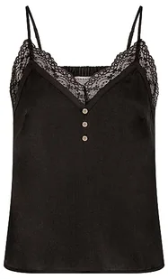 Morgan damski tank top na ramiączkach z guzikami OBIBA czarny T34, czarny, 32 - Koszulki i topy damskie - miniaturka - grafika 1