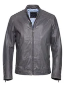 Kurtki męskie - Bugatti Skórzana kurtka w kolorze szarym - miniaturka - grafika 1