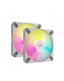 Corsair iCUE AF120 RGB Slim, case fan (Kolor: BIAŁY, pack of 2, incl. controller) - Chłodzenie procesora - miniaturka - grafika 1