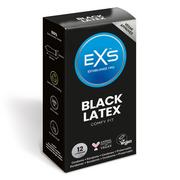 Prezerwatywy - EXS Black Latex 12 pack - miniaturka - grafika 1