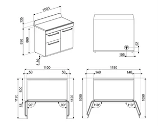 Kuchenka elektryczna SMEG TR103IBL2 - Kuchenki elektryczne - miniaturka - grafika 2