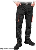 Odzież robocza - LAND-JOG-T - Elastyczne spodnie ochronne do pasa LAND-JOG męskie 62% poliester, 35% bawełna, 3% elastan 240 g/m2 - czarno-pomarańczowy 58 - miniaturka - grafika 1