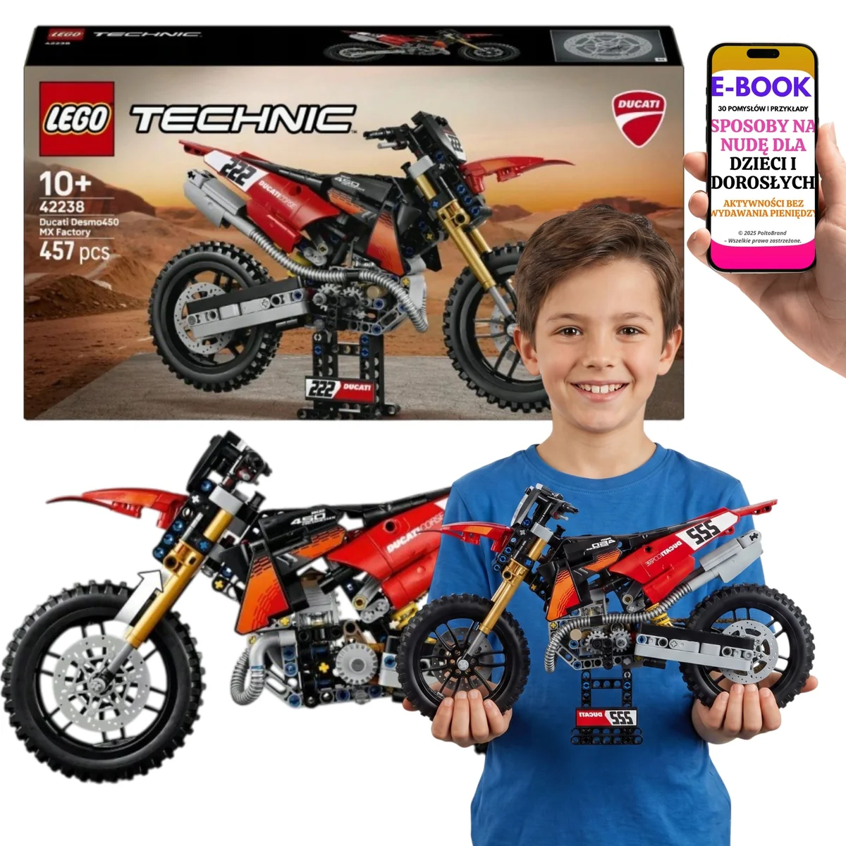 LEGO Motocykl Ducati Prezent dla Fana Motocykli 42238
