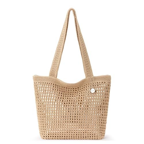 The SAK Casual Classics ręcznie szydełkowana torba do noszenia, Bambus ze złotym, jeden rozmiar