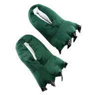 Buty dla dziewczynek - Miękkie Kapcie Dziecięce Łapy 3D Zielone z Pazurami 27-32 - miniaturka - grafika 1