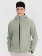 Kurtki męskie - Męski softshell z kapturem 4F 4FWSS25TSOFM324 - zielony - miniaturka - grafika 1