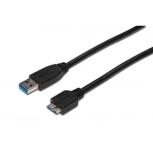 Digitus Cable USB3 A/micro-B męskie - męskie 0.25 m black - AK-300117-003-S - Kable komputerowe i do monitorów - miniaturka - grafika 1