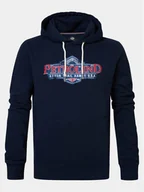 Bluzy męskie - Petrol Industries Bluza M-1040-SWH300 Granatowy Regular Fit - miniaturka - grafika 1