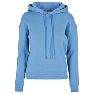 Bluzy damskie - Urban Classics Damska bluza z kapturem Ladies Organic Hoody horizonblue XXL, niebieski poziomy., XXL - miniaturka - grafika 1