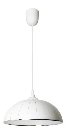Lampex Lampa wisząca Anja B, biało-srebrna, 70x38 cm