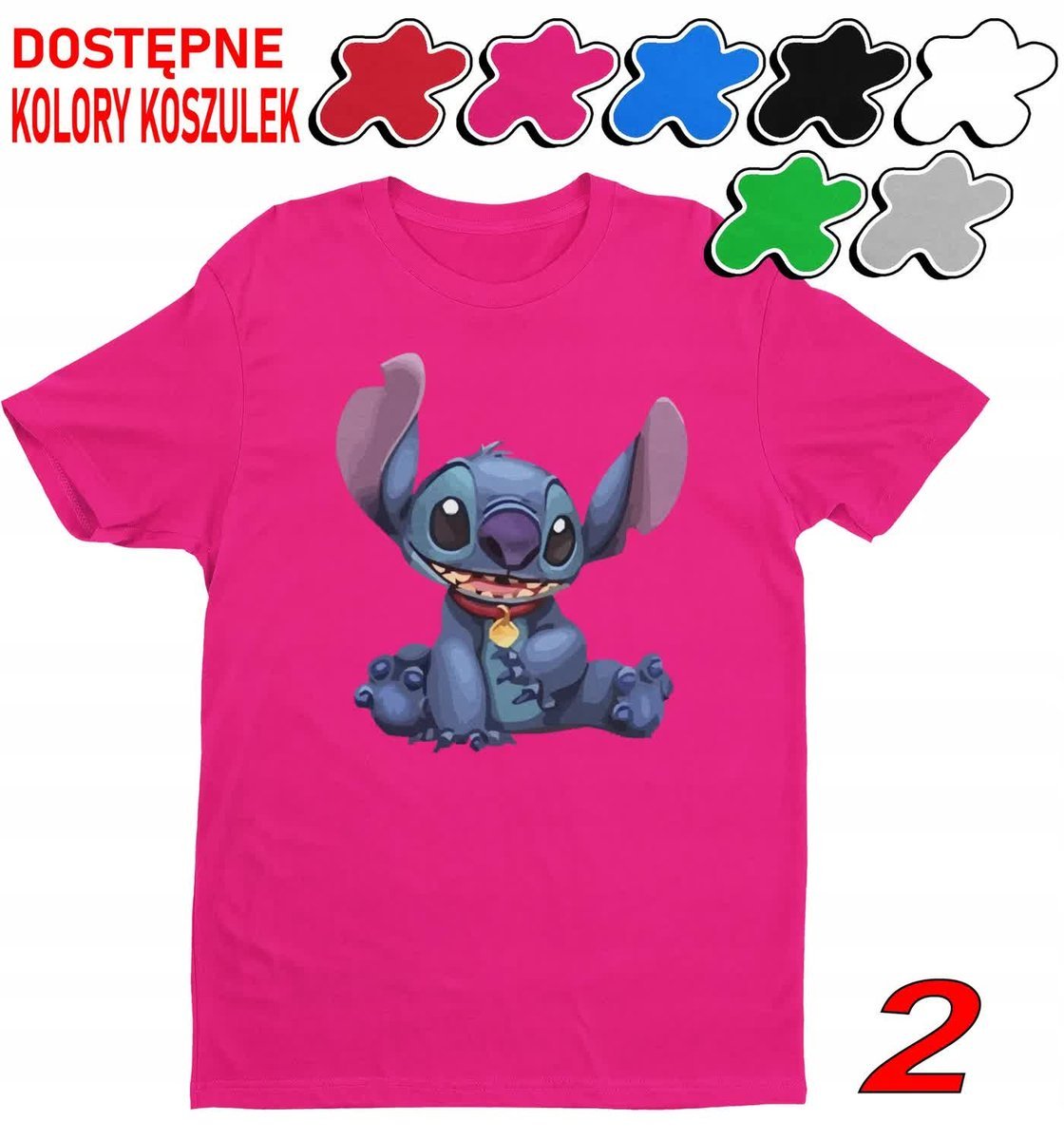 Koszulka Dziecięca Z Nadrukiem Dla Fana Stich Angel Słodziak -M 134-140