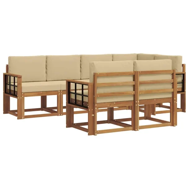 Zestaw narożny na świeżym powietrzu z litego drewna akacjowego