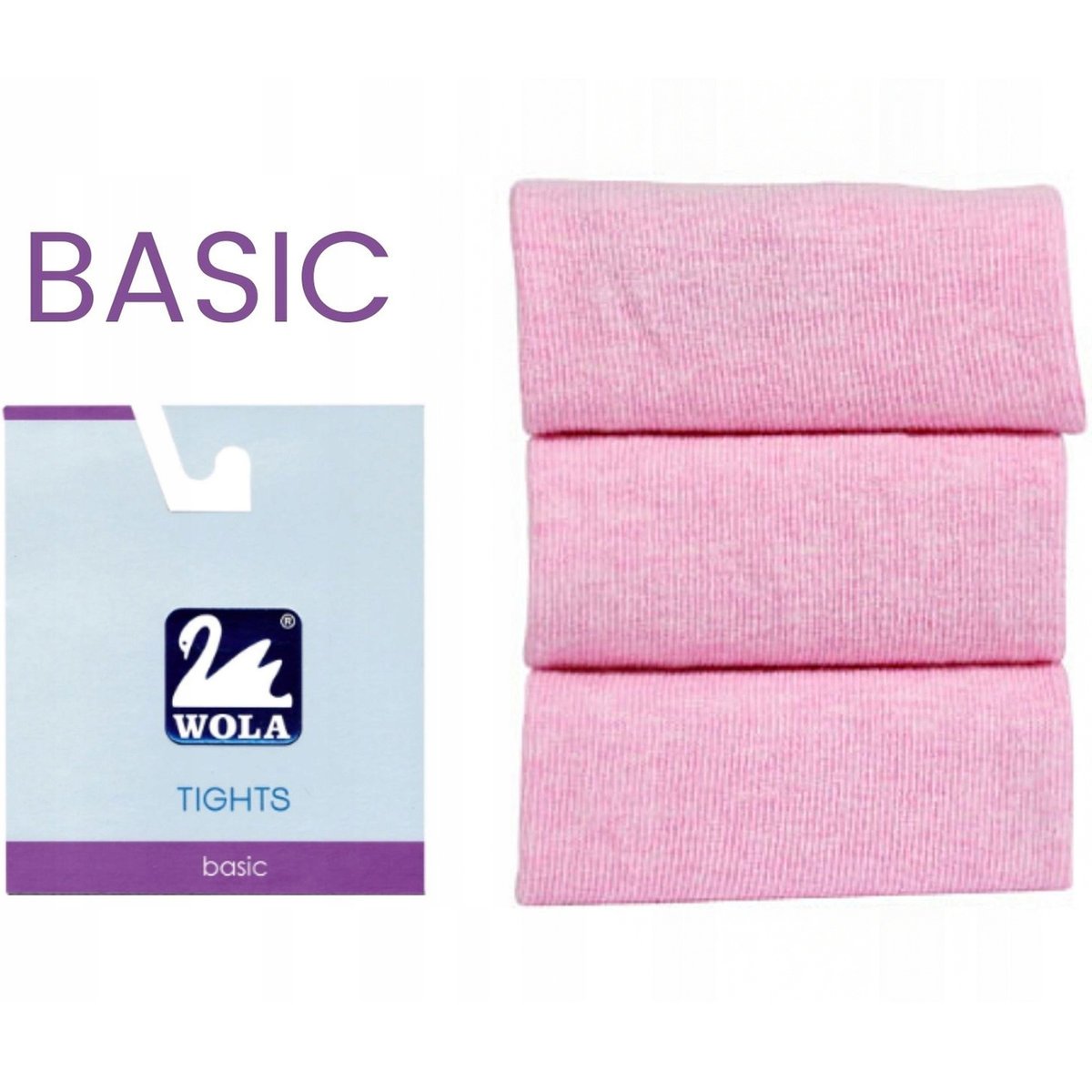 Rajstopy Dziecięce Bawełniane Rajtuzy Elastyczne Klasyczne WOLA Różowe Różowy 56-62