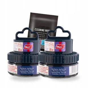 Pasta w Kremie do Butów x2 Granatowy z Chusteczką do Skóry Palc Zestaw 3w1 - Środki do obuwia i ubrań - miniaturka - grafika 1