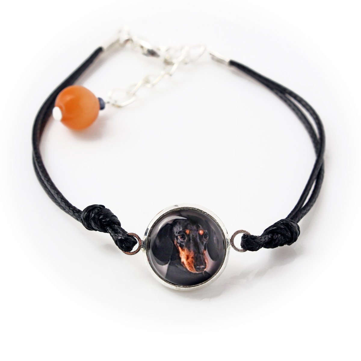 Jamnik krótkowłosy - bransoletka z twoim zdjęciem handmade, wyjątkowa biżuteria marki Art-Dog