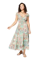 Sukienki - Aller Simplement Sukienka w kolorze beżowo-turkusowym - miniaturka - grafika 1