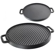 Patelnie - Patelnia żeliwna grillowa grill 30 cm indukcja 110567 - miniaturka - grafika 1