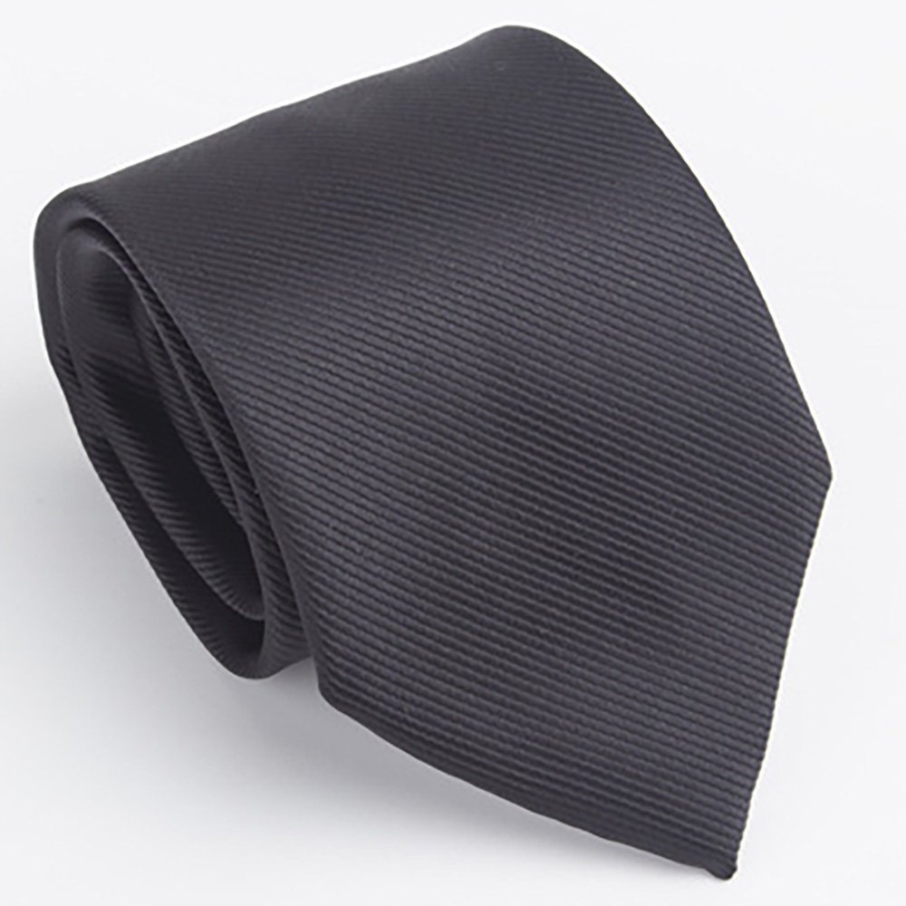 Elegancki krawat męski klasyczny czarny gładki lekko błyszczący modny