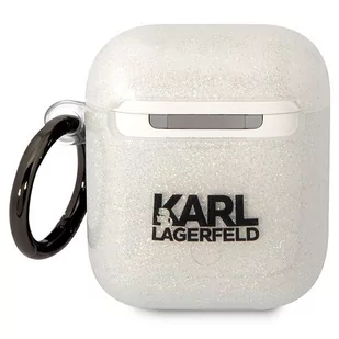 Karl Lagerfeld KLA2HNKCTGT Airpods 1/2 cover transparent Gliter Karl&Choupette - Akcesoria do słuchawek - miniaturka - grafika 2