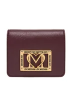 Portfele - LOVE MOSCHINO Mały Portfel Damski JC5604PP1NLI0552 Bordowy - miniaturka - grafika 1