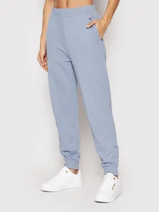Tommy Hilfiger Spodnie dresowe Relaxed Long WW0WW32207 Niebieski Relaxed Fit - Spodnie sportowe damskie - miniaturka - grafika 1