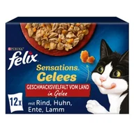 Mokra karma dla kotów - Felix Sensations w galarecie 12 x 85 g Urozmaicone wiejskie smaki - miniaturka - grafika 1